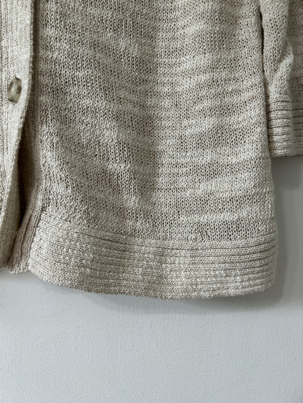 Pendleton Cotton Sweater Women’s L Cream Summer Knit Casual Cardigan - Picture 7 of 15